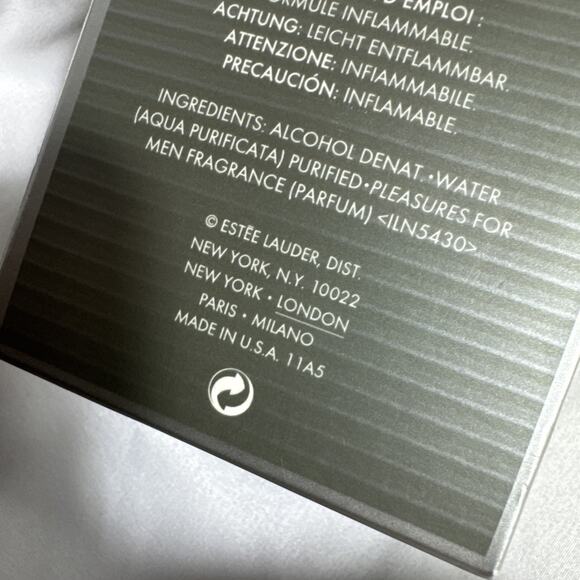 PLEASURES FOR MEN 3.4OZ COLOGNE SPRAY BY ESTEE LAUDER NIB NEW 100ml - Picture 5 of 7